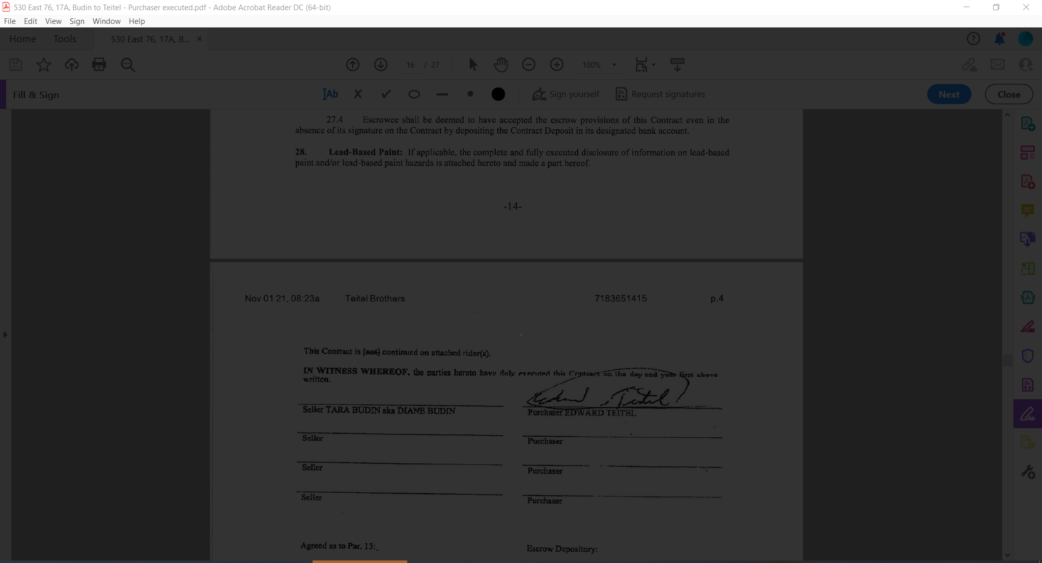 FIll and Sign: can't add/change signature or add i... - Adobe Community ...