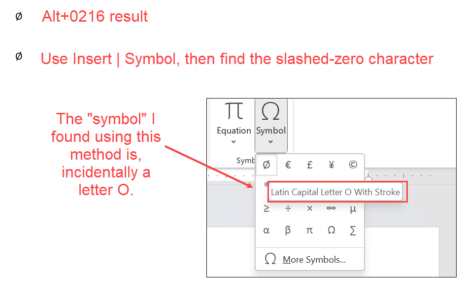 Ø - latin capital letter o with slash - ASCII Code
