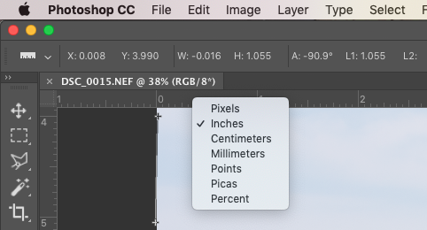 Ruler always measures in pixels - Adobe Community - 10623074