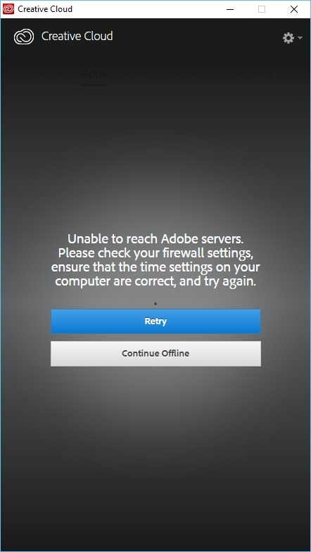 adobe creative cloud download error