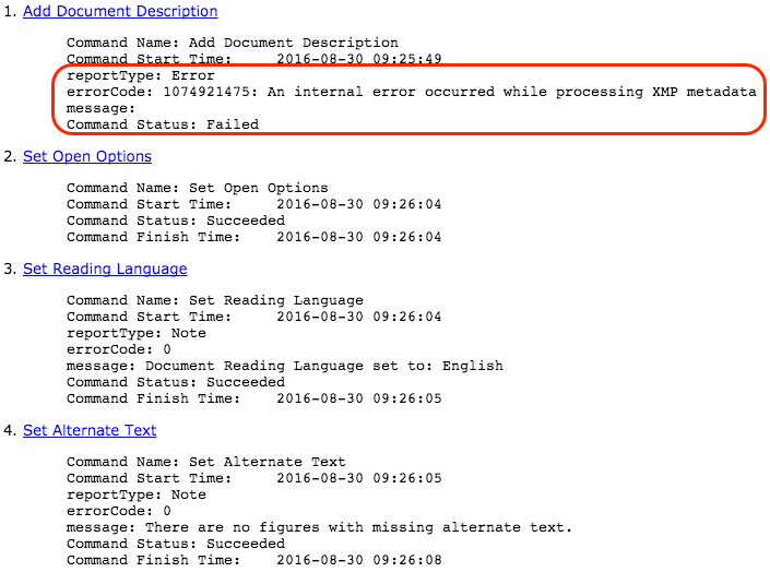 se produjo un error de rrnner mientras se procesaba su documento