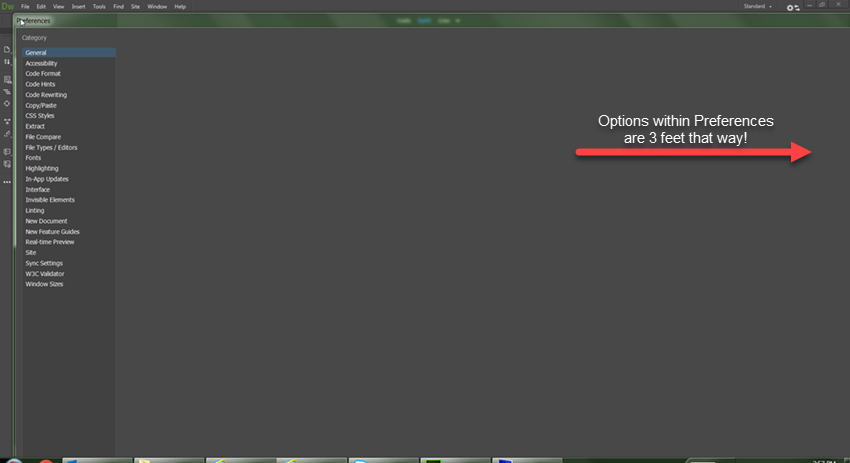 Solved Dreamweaver Cc 17 Preferences Properties Windows Adobe Support Community