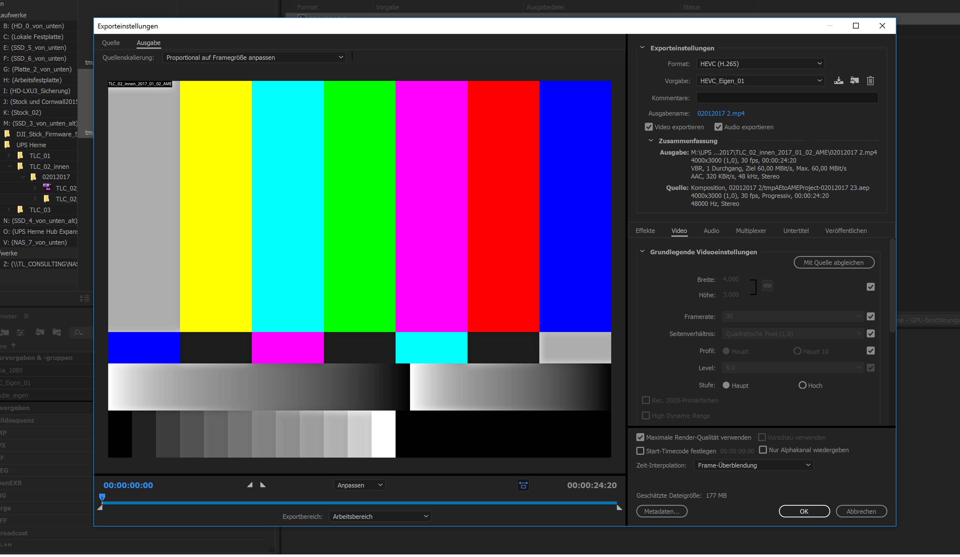 media encoder after effect