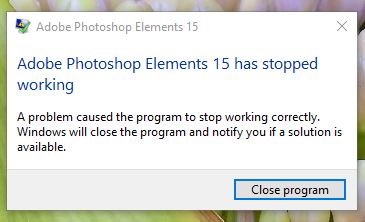 Solved Elements 15 Not Opening With Windows 10 Adobe Support Community