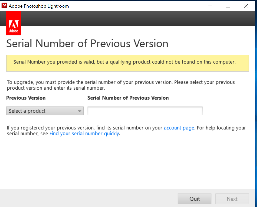 recover adobe lightroom serial number