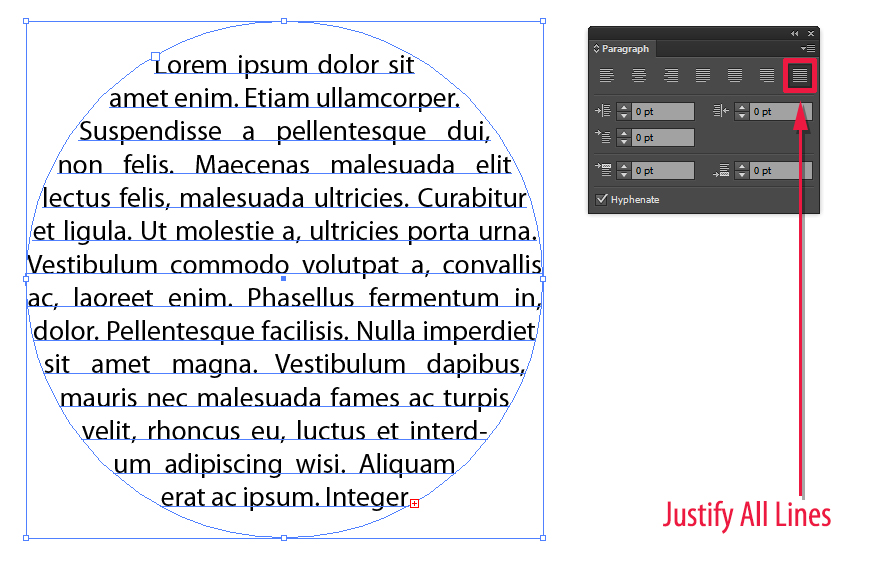 how to make text fill a circle in illustrator