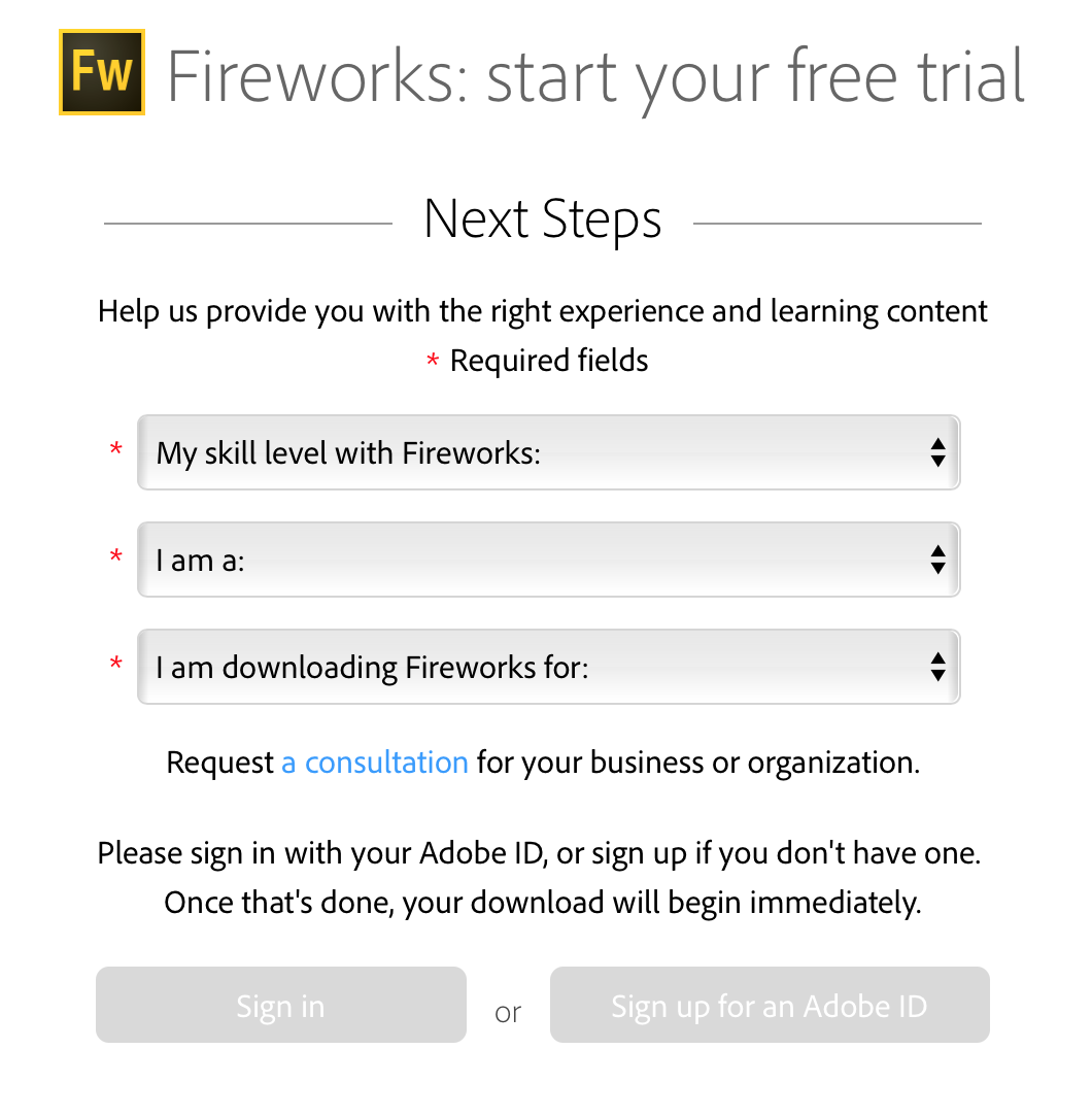adobe fireworks download free trial