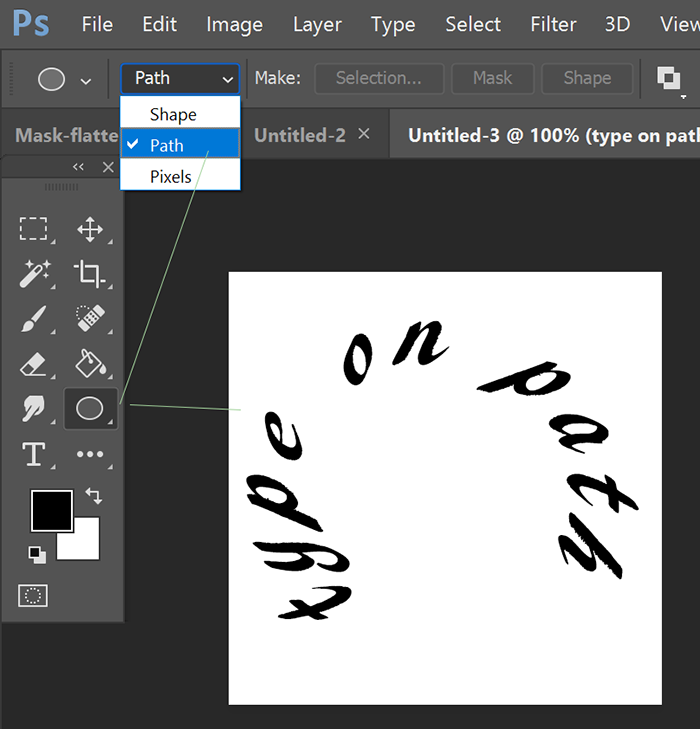 can you type text in a circle in photoshop cs2