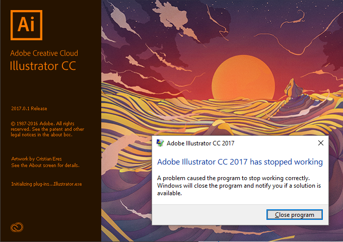 Solved Re Adobe Illustrator Cc 2017 0 2 Release Crashes Adobe Support Community 8824092