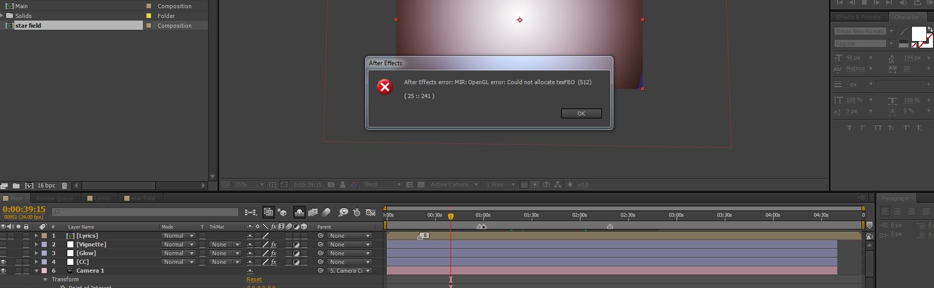 Solved Help After Effects Error Mir Opengl Error Coul Adobe Support Community 8812033 - roblox ads error ga 150mf