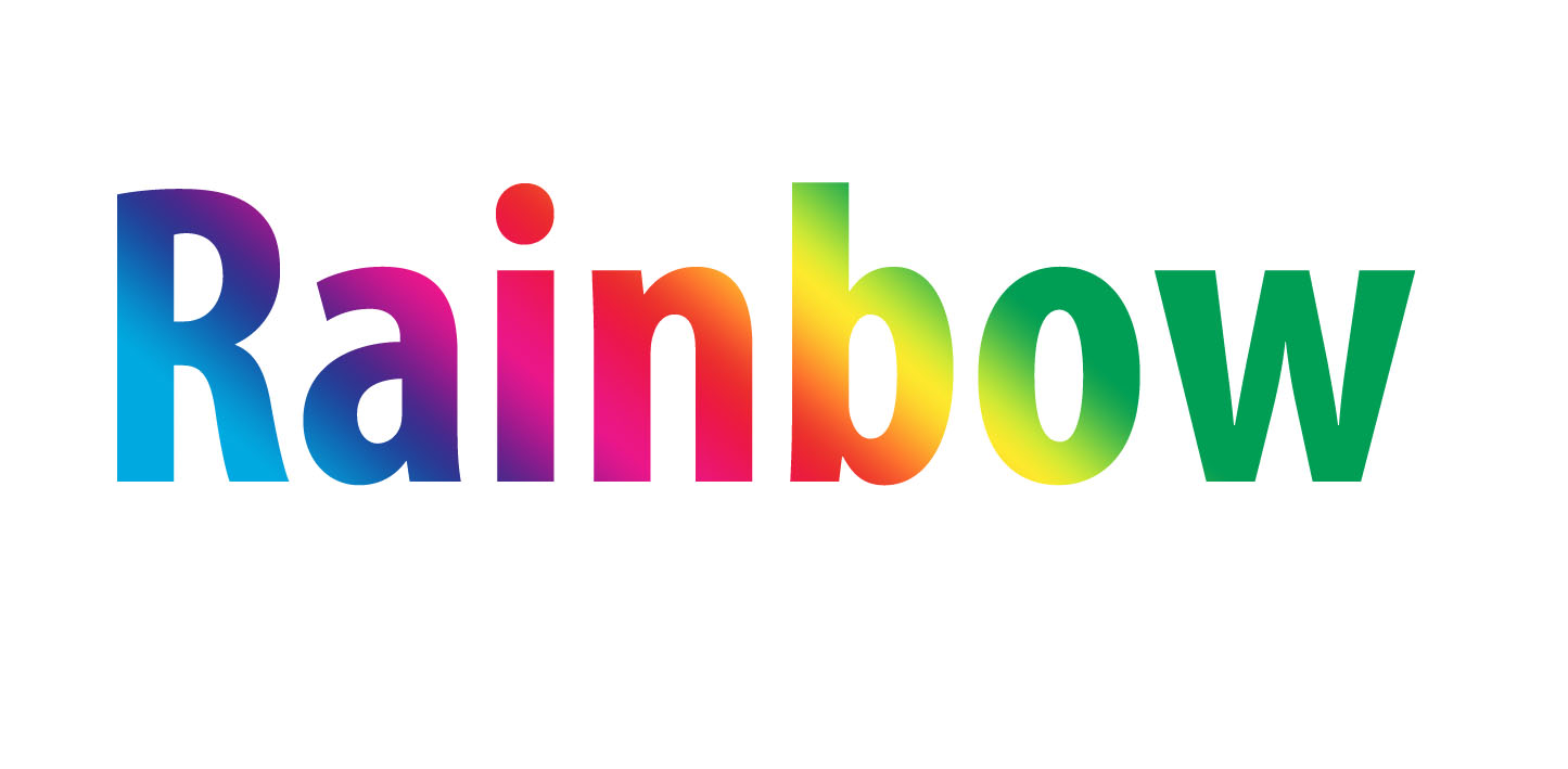 Радужный текст. Rainbow text. Rainbow font. Colorful text
