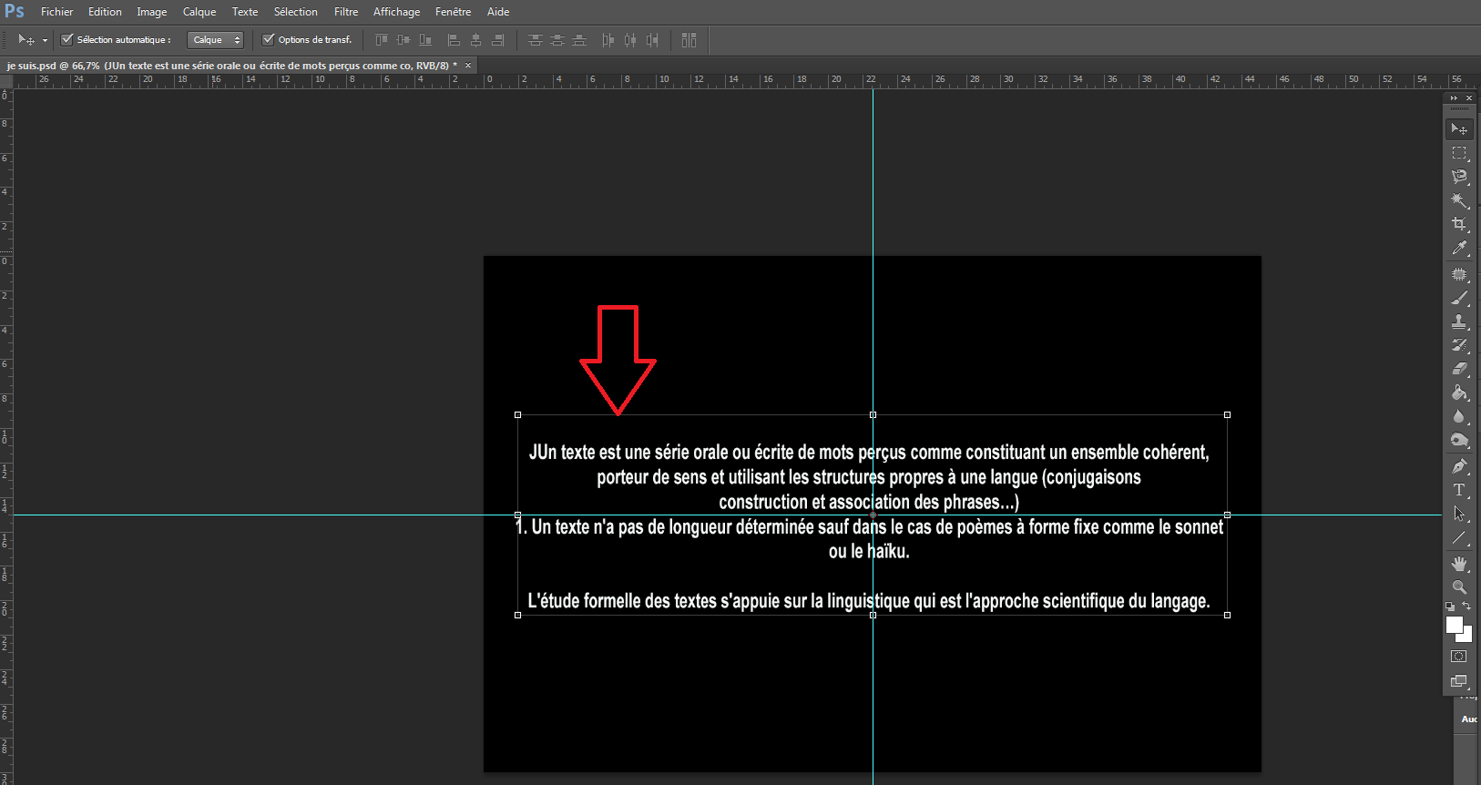 comment ecrire un texte avec photoshop