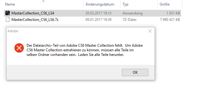 my adobe master collection serial not working