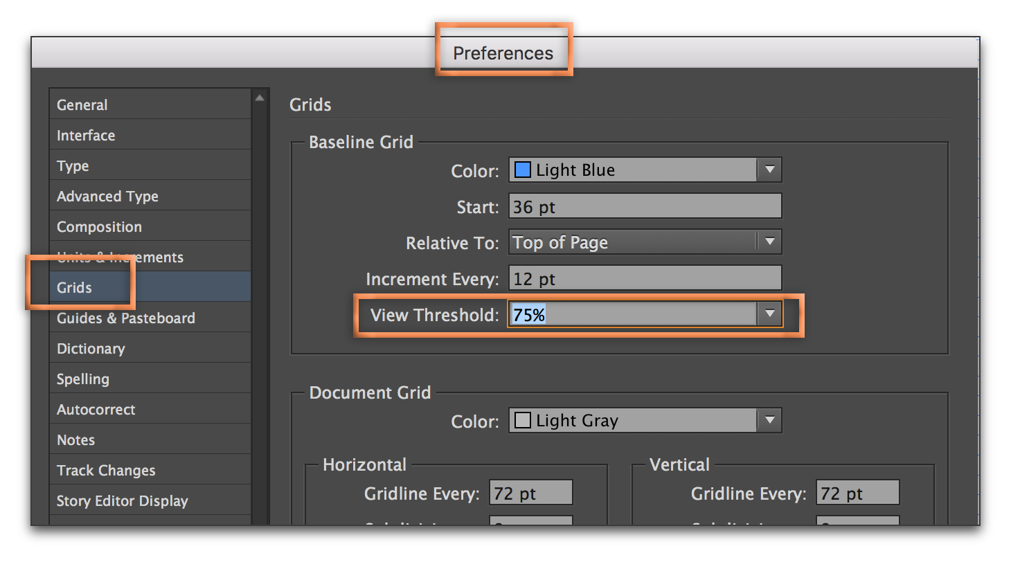 indesign stop type snapping to grid