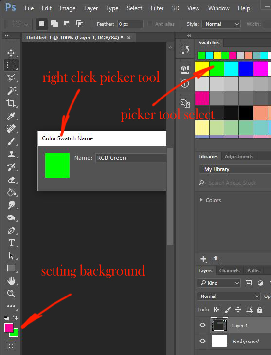 Solved: Colour picker tool setting background - Adobe Support Community -  8958129