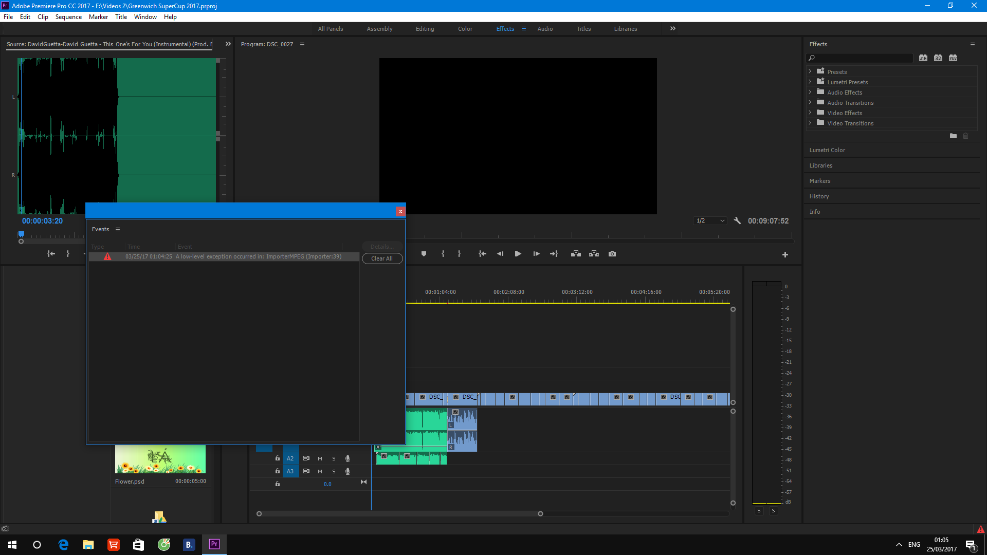 Не удалось создать буфер изображения adobe premiere