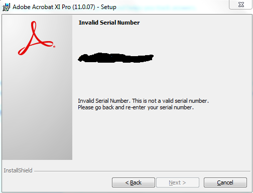 need a serial number for adobe acrobat x standard