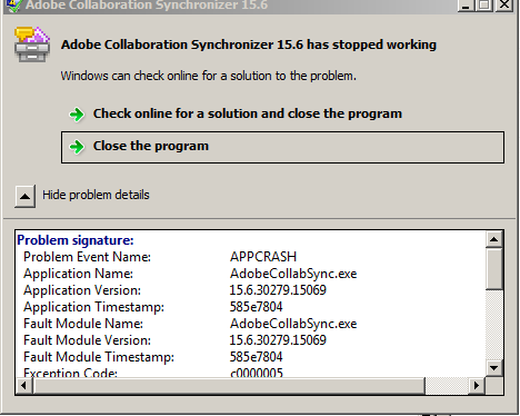 Adobe collaboration synchronizer в автозагрузке что это