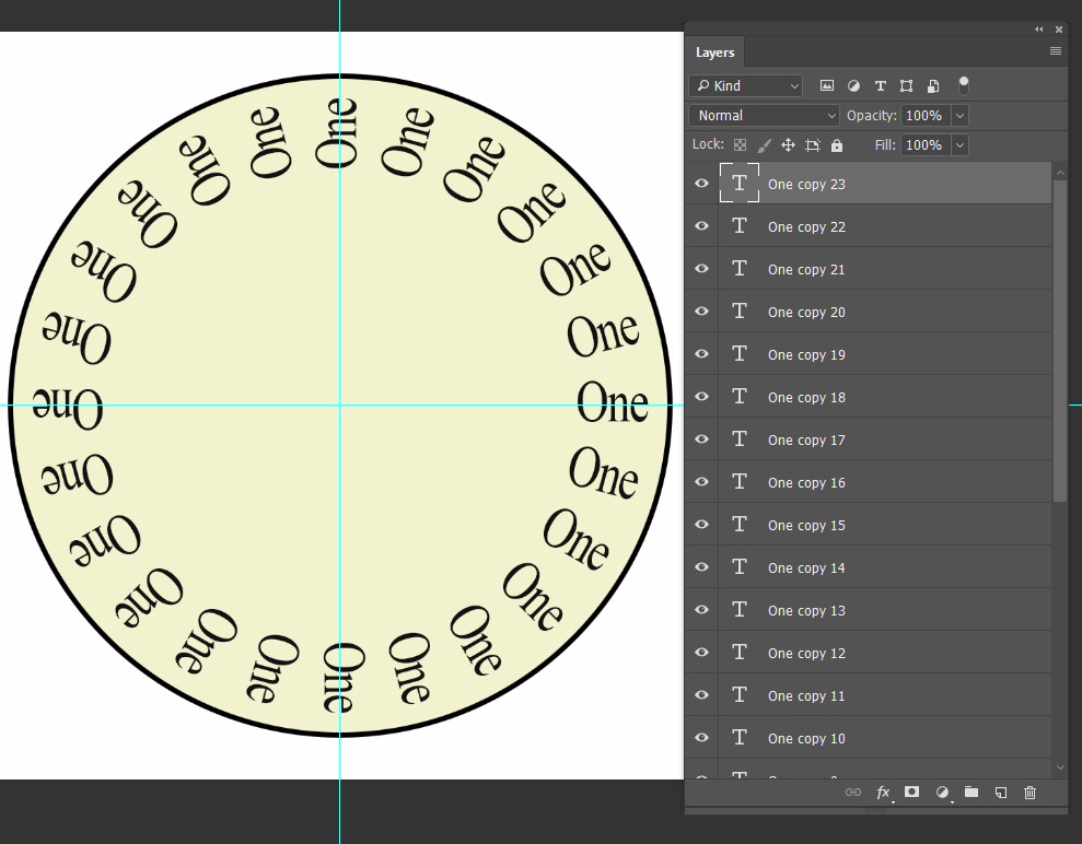 type text in a circle in photoshop