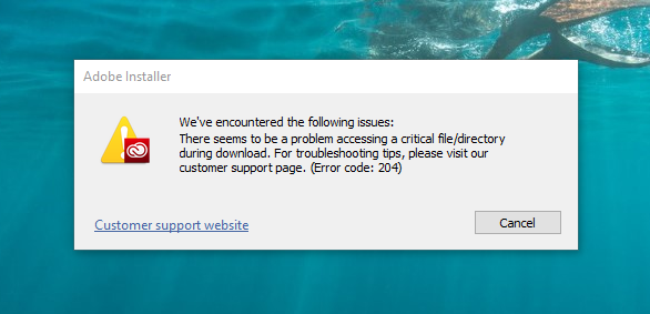 Solved: Creative cloud wont install - Adobe Community - 9053024