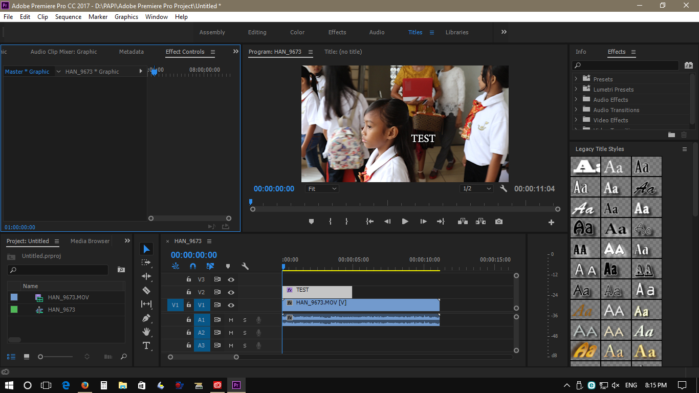 Solved No Graphics Bar In Adobe Premiere Pro Cc 2017 1 Adobe Support Community 9044015