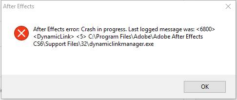 fix adobe after effect cs6 crash