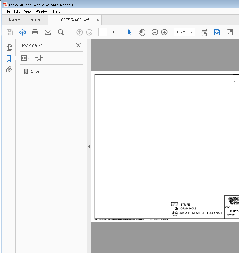 pdf file opens without menu bar on mac