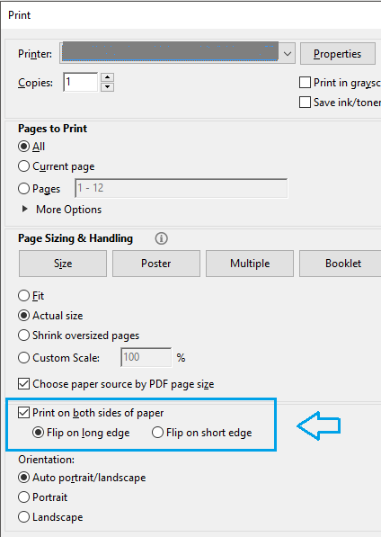 two sided printing in adobe acrobat for mac