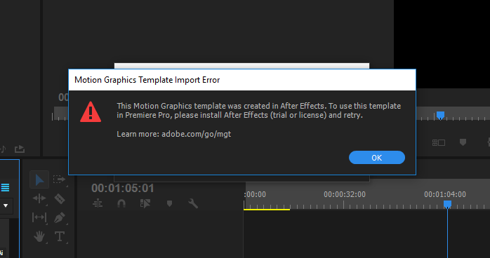 Morgt файл after. Motion Graphics Template is corrupt for Premiere Pro. In Design со взломанной cc Libraries. Essential Graphics Adobe Premiere как открыть файл Афтер эффект.