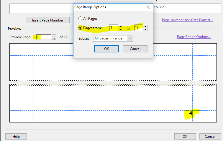 openoffice add page number footer