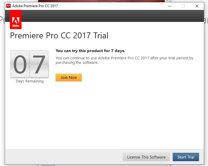 adobe premiere free trial forever