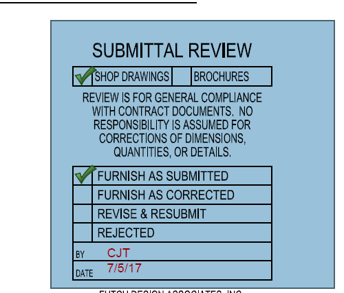 Submittal Review Stamp