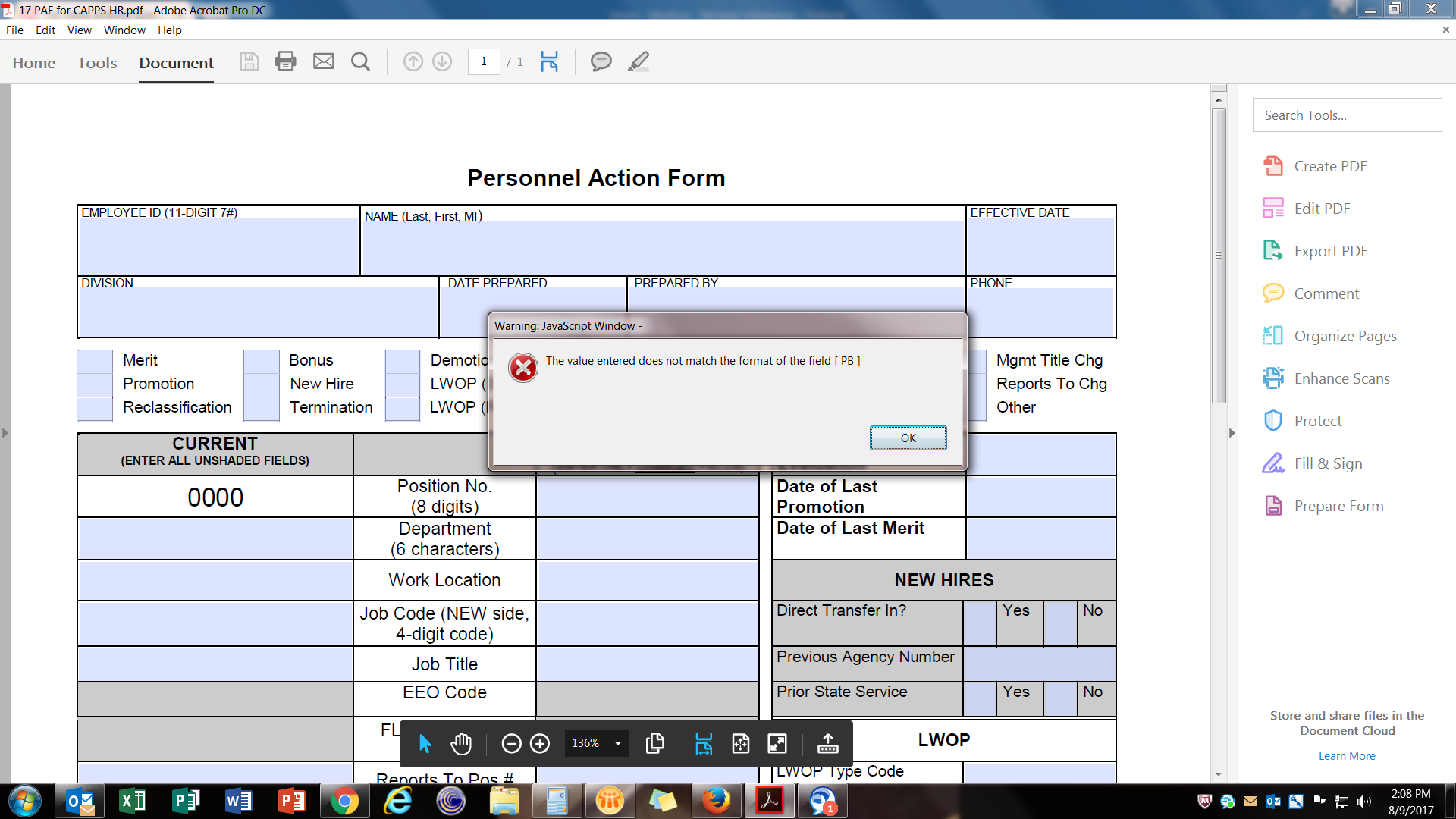 Solved: The value entered does not match the format of the... - Page 2 ...