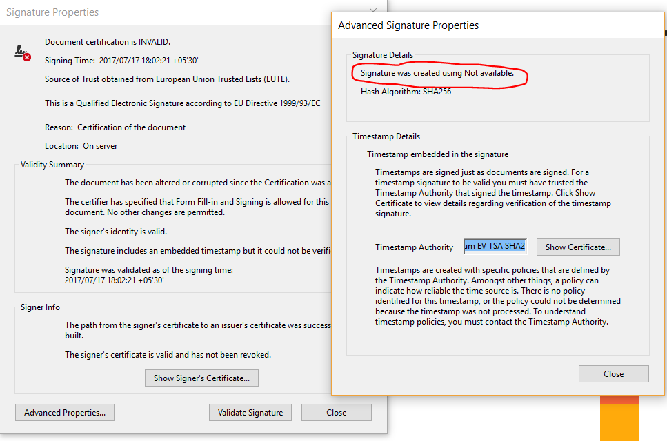 itext - Pdf signature invalidates existing signature in Acrobat Reader -  Stack Overflow