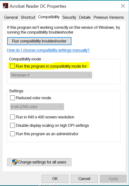 script to disable adobe acrobat sign in required