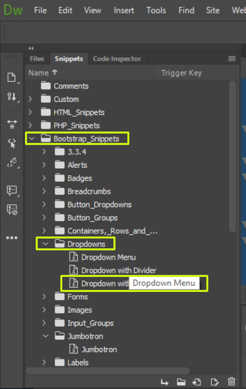 Drop Down Menu Template from community.adobe.com