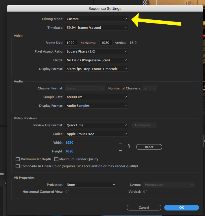 Solved: How do i change frame size in adobe premiere pro? - Adobe Support  Community - 8009939