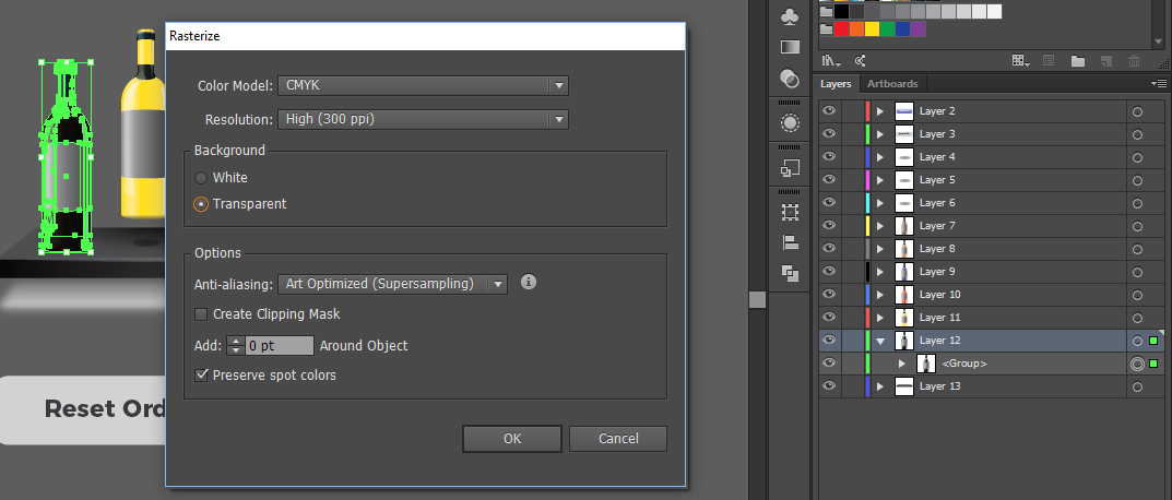 how to open illustrator file in photoshop with layers
