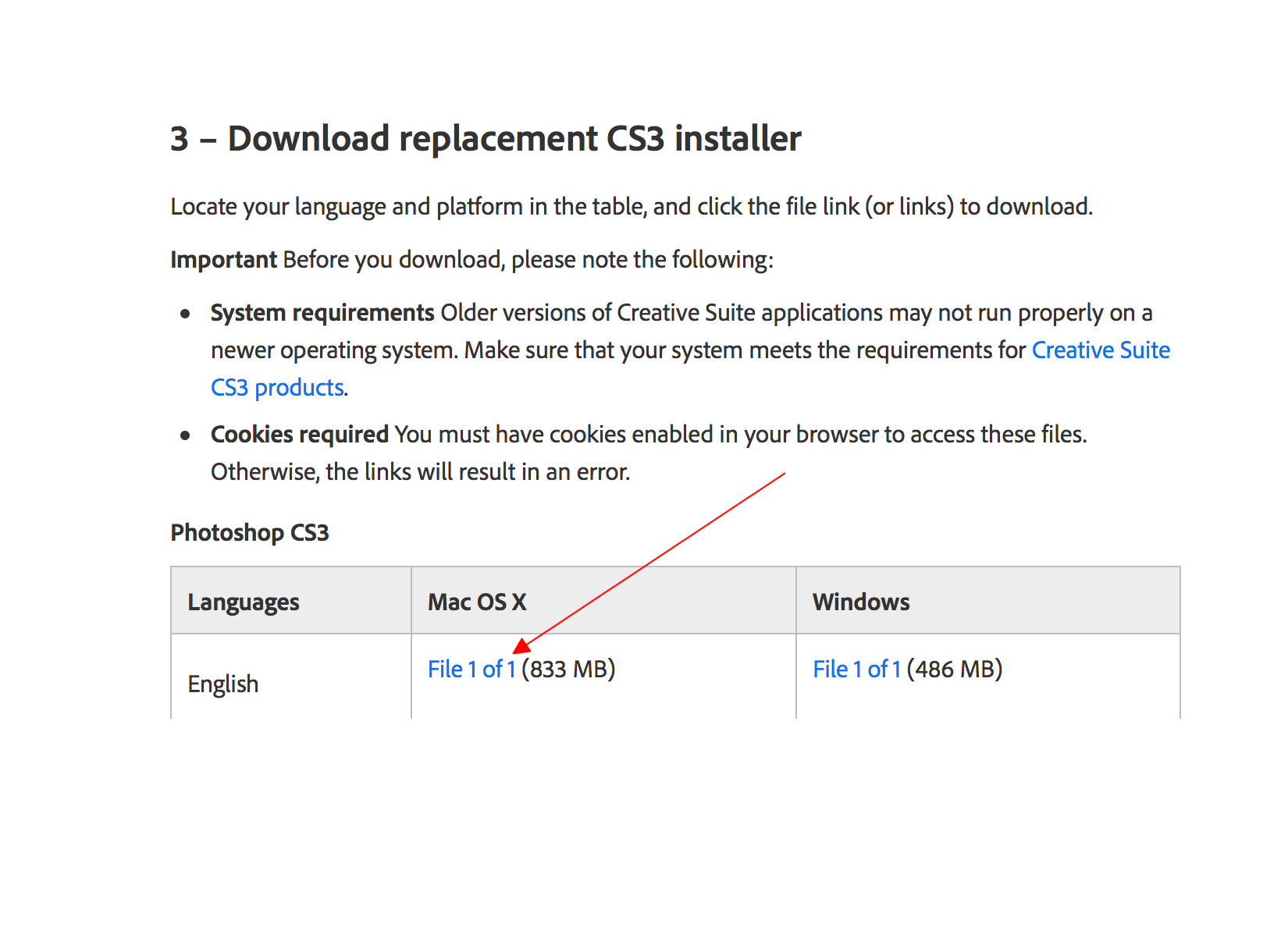can adobe cs3 run with mac os x version 10.6