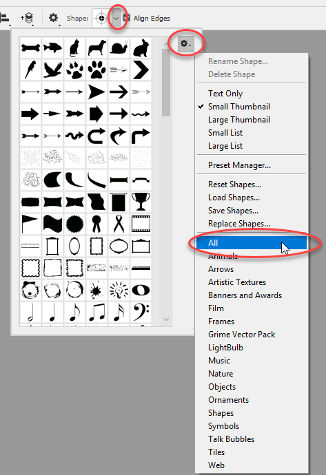 download custom shape tool trong photoshop cs6