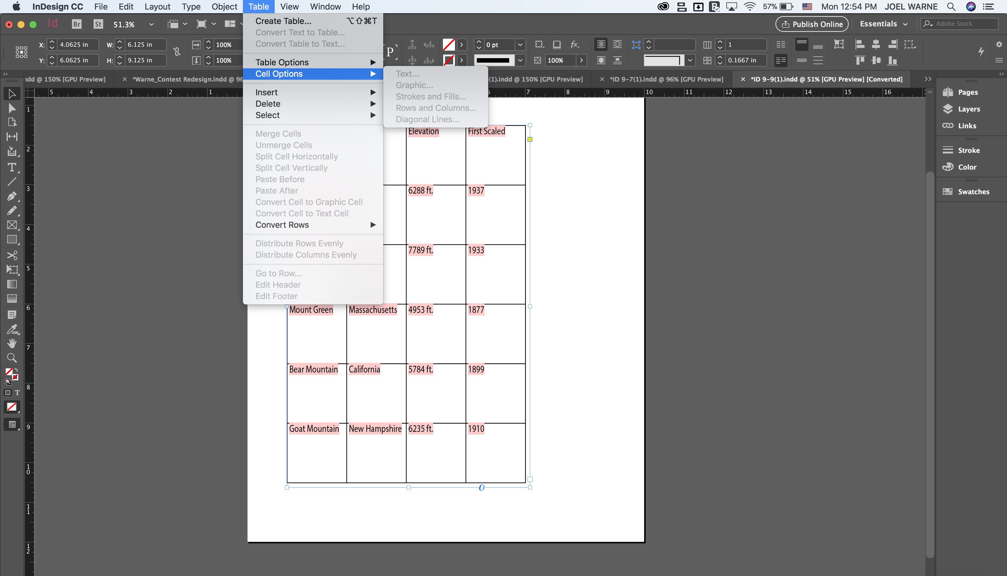 Cannot Resize Table Cells Options Grayed Out Adobe