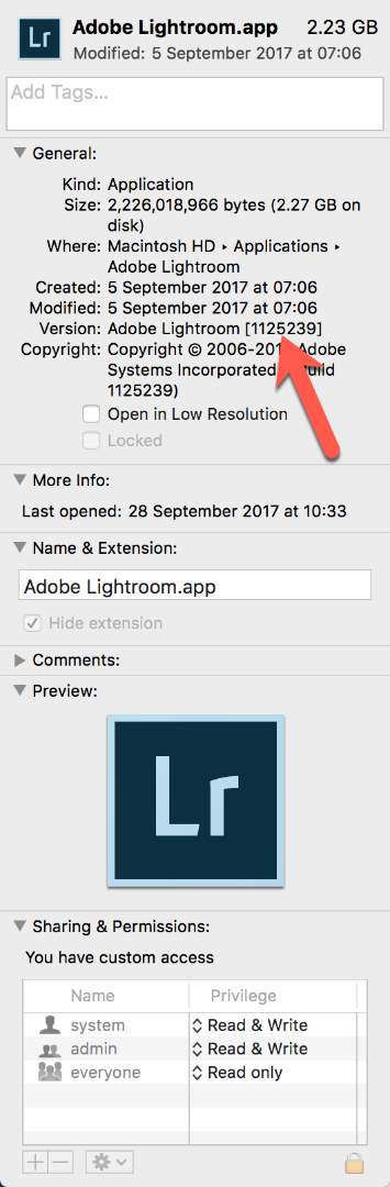 unable to install lightroom 6.12
