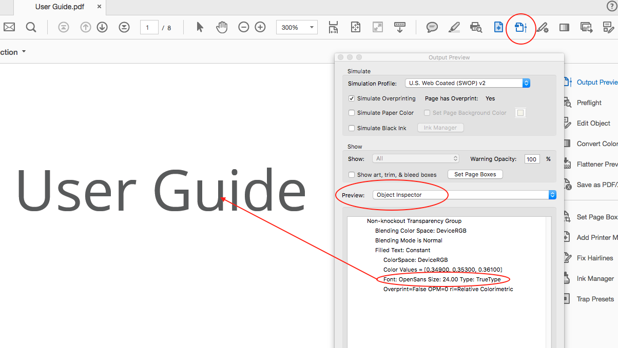 embed fonts in adobe acrobat pro dc