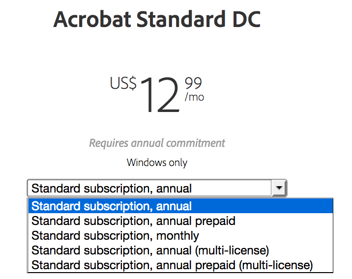 difference between adobe acrobat pro and dc