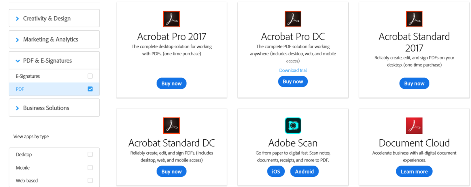 adobe acrobat dc vs adobe acrobat reader dc