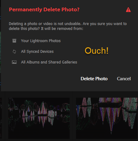 remove photos from lightroom cc cloud