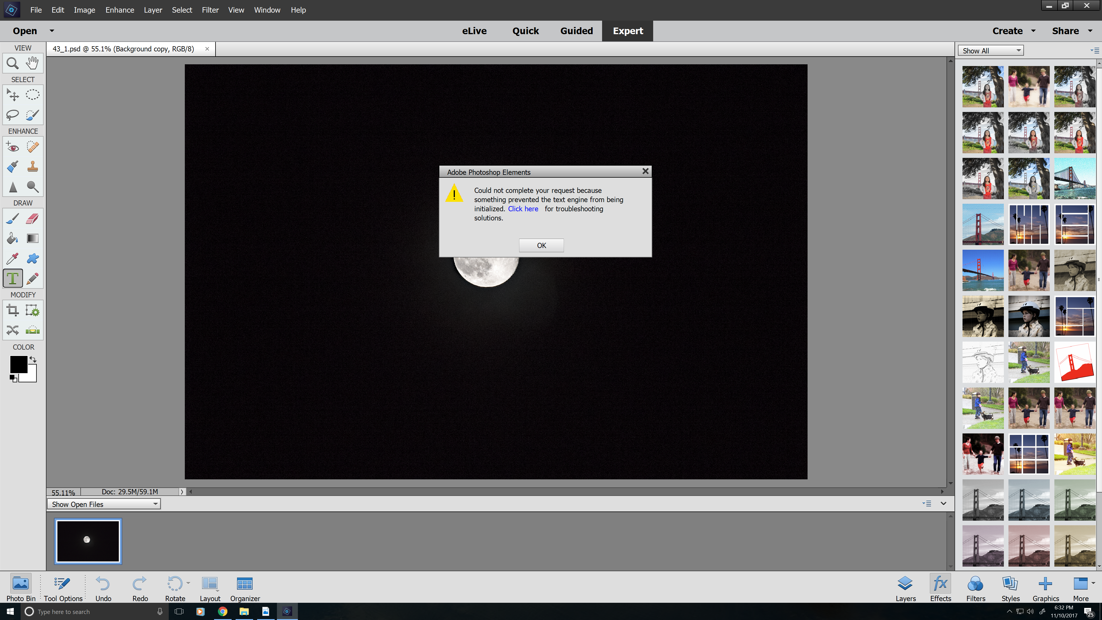 Photoshop Elements 15 Text Engine Stop Adobe Support Community