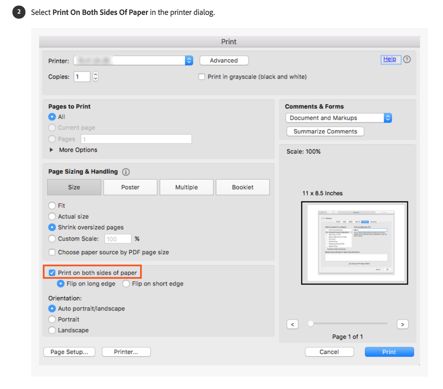 Solved: No Option Print on Sides of Paper? - Adobe Support Community -