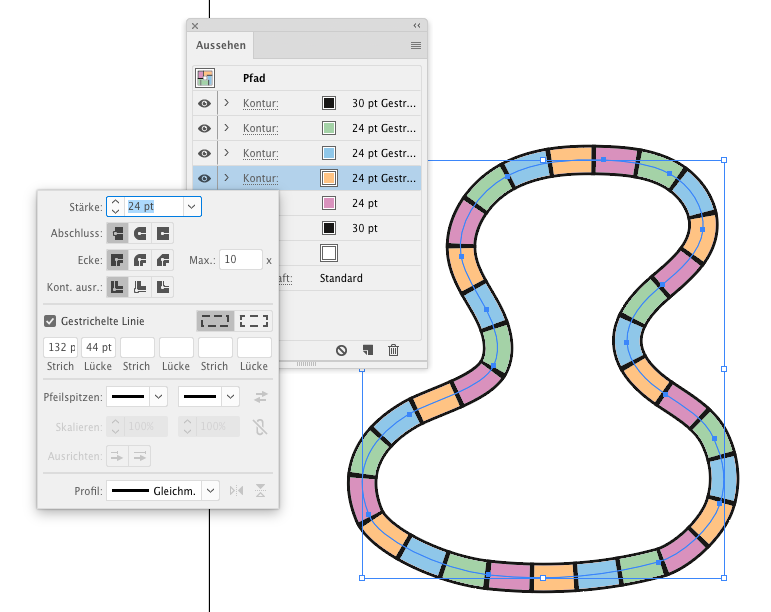 Solved An Evenly Spaced Board Game Path Adobe Support Community