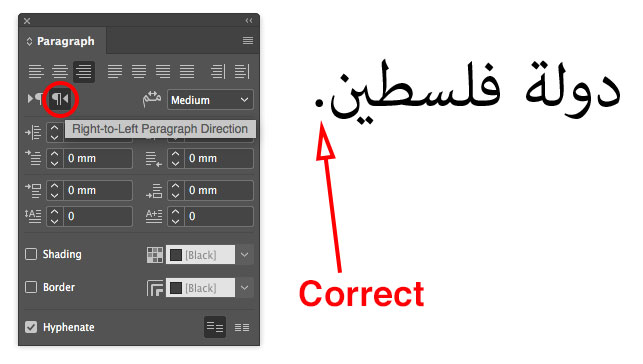 adobe indesign arabic script font